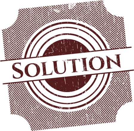 Solution rubber grunge stamp