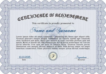 Certificate template. With great quality guilloche pattern. Vector pattern that is used in money and certificate.Lovely design.