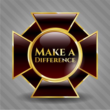 Make a Difference gold shiny emblem