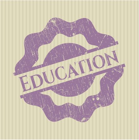 Education rubber grunge stamp