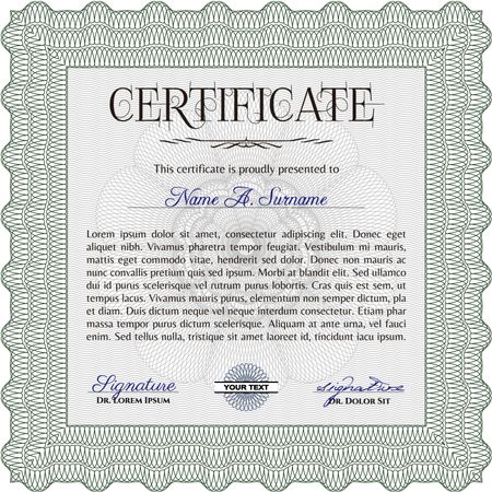 Certificate. Easy to print. Lovely design. Vector pattern that is used in currency and diplomas.