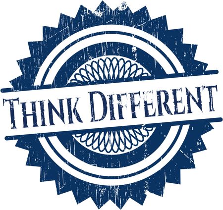 Think Different rubber grunge stamp