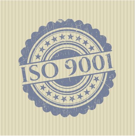 ISO 9001 grunge seal