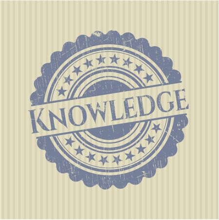 Knowledge rubber grunge stamp