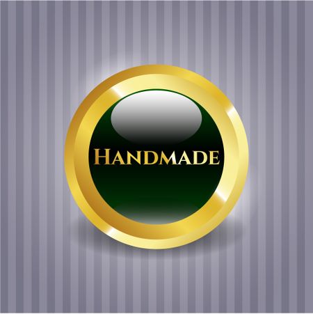 Handmade gold shiny emblem
