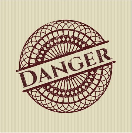 Danger rubber grunge seal