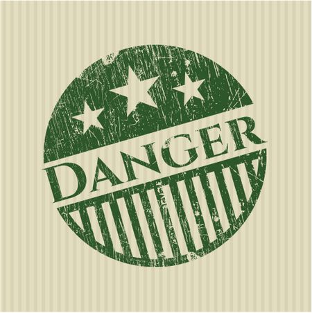 Danger rubber stamp