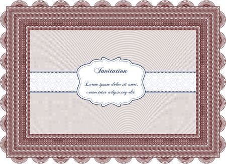 Vintage invitation. Detailed.Lovely design. With linear background. 