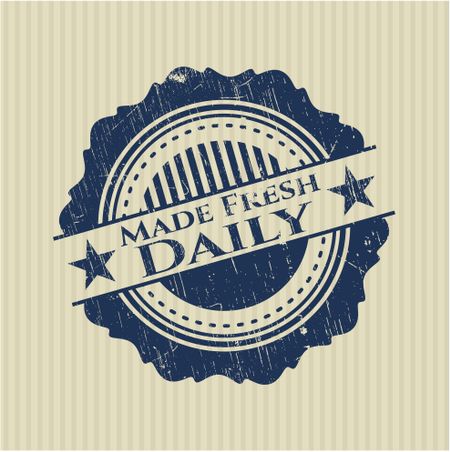Made Fresh Daily rubber grunge stamp
