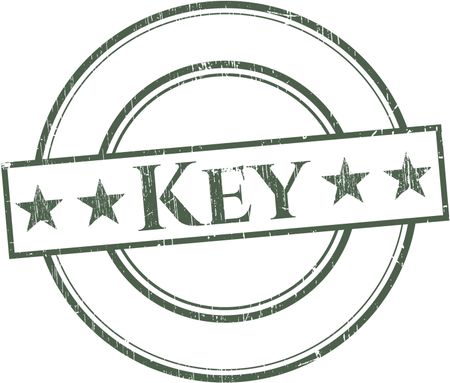 Key rubber stamp 