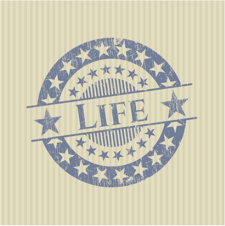 Life rubber grunge stamp