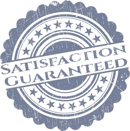 Satisfaction Guaranteed rubber grunge seal