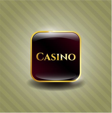 Casino gold shiny emblem