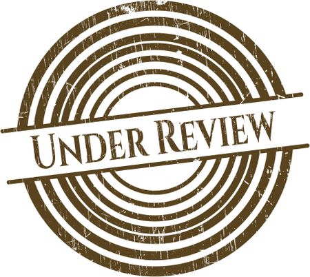 Under Review rubber grunge seal