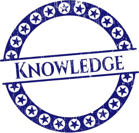 Knowledge rubber grunge stamp