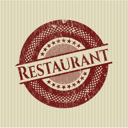 Restaurant rubber grunge stamp