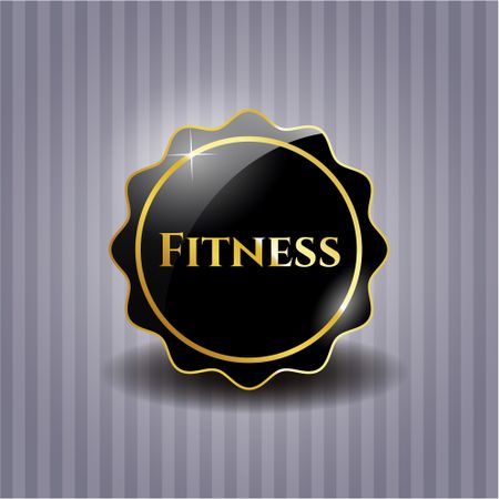 Fitness black shiny badge