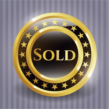 Sold gold shiny emblem