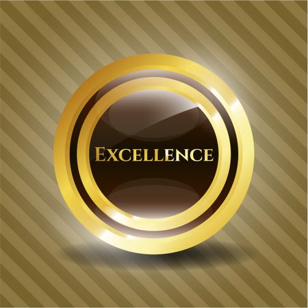 Excellence gold shiny badge