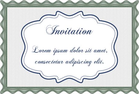 Vintage invitation template. Vector illustration.Beauty design. With quality background. 