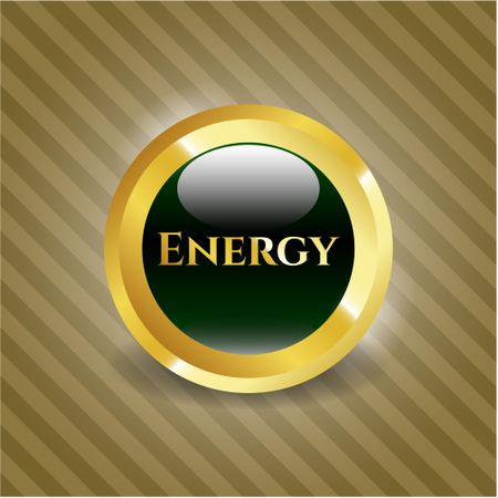 Energy gold shiny emblem