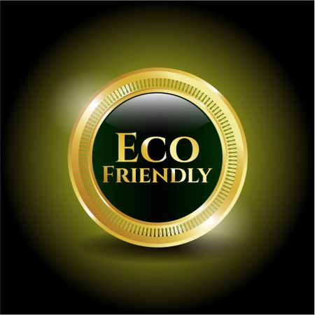 Eco Friendly gold shiny emblem