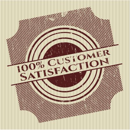 100% Satisfaction Guaranteed rubber grunge seal