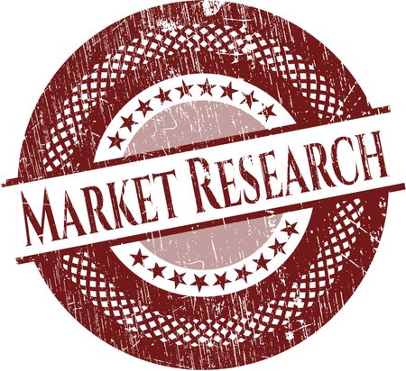 Market Research rubber grunge stamp