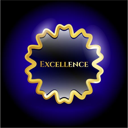 Excellence gold shiny emblem