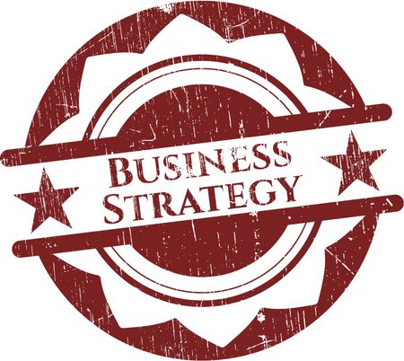 Business Strategy rubber grunge stamp