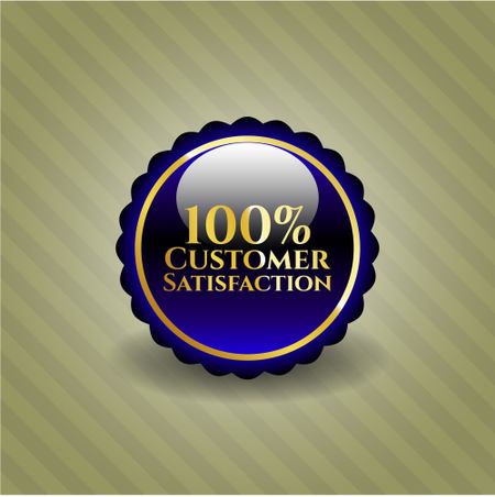 100% Customer Satisfaction shiny emblem