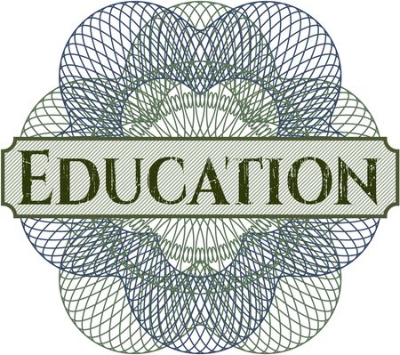 Education abstract rosette