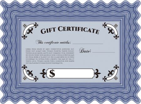Retro Gift Certificate. Beauty design. Printer friendly. Customizable, Easy to edit and change colors.