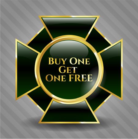 Buy one get One Free gold shiny emblem