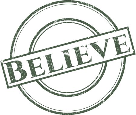 Believe rubber stamp