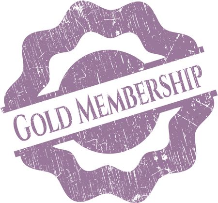 Gold Membership grunge seal