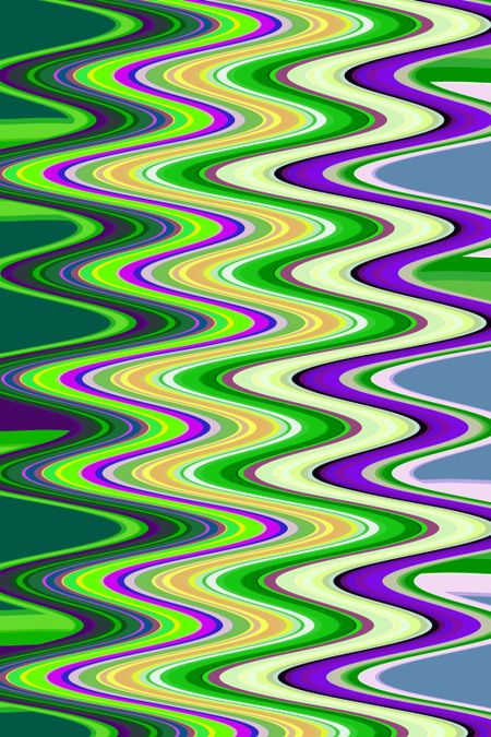 Multicolored abstract of synergistic waves for themes of fluidity and alternation in decoration and background