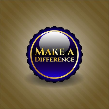 Make a Difference blue shiny emblem