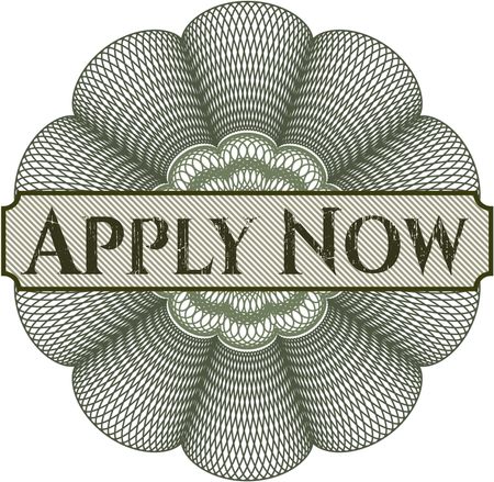 Apply Now abstract rosette