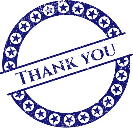 Thank you rubber stamp