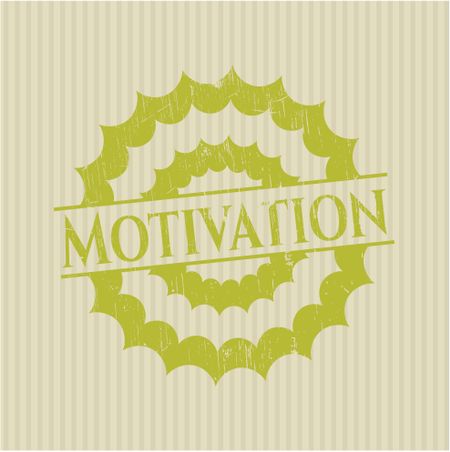 Motivation rubber grunge stamp