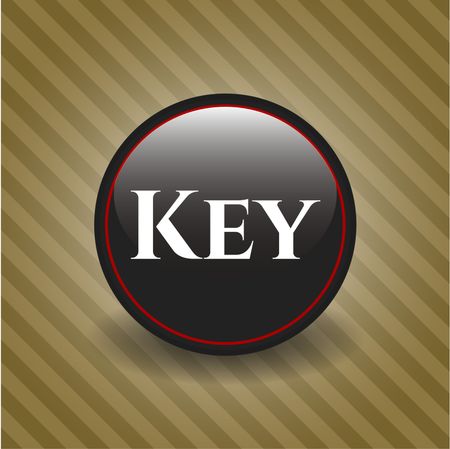 Key black shiny emblem