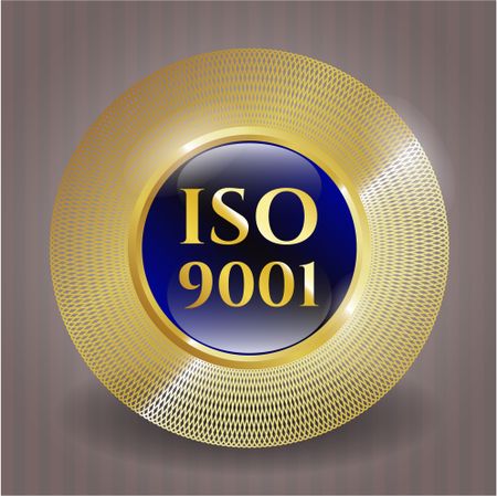 ISO 9001 shiny emblem