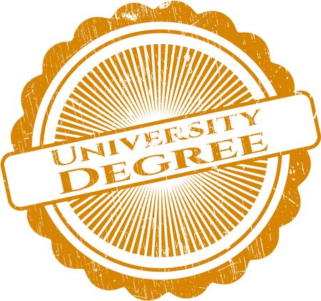 University Degree rubber stamp