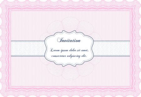 Formal invitation. Beauty design. With quality background. Border, frame.