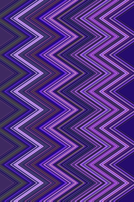 Geometric pattern of many zigzags with much violet for themes of synergy, recurrence, or alternation in decoration and background