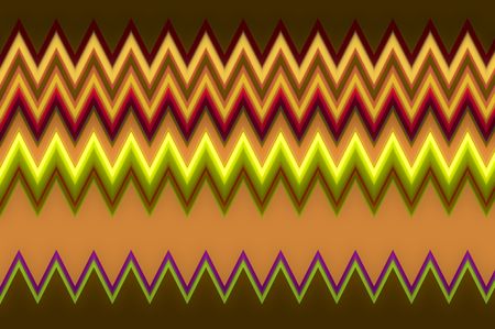 Flippable multicolored geometric abstract of zigzags for themes of repetition, variation, or synergy in decoration and background