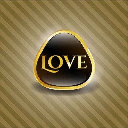 Love gold badge