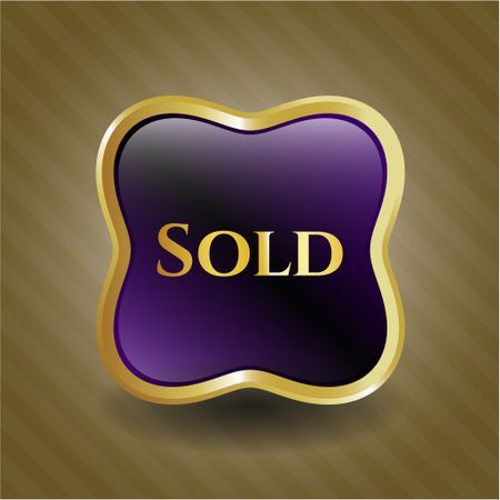 Sold gold shiny emblem