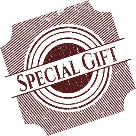 Special Gift rubber grunge stamp